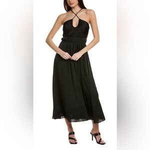 NWT Boden Ruched Bust Satin Maxi Dress